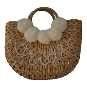 Bride Purse Rattan Wicker Tote 12x9